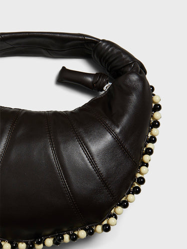 Lemaire - Mini Fortune Bag with Beads in Dark Chocolate