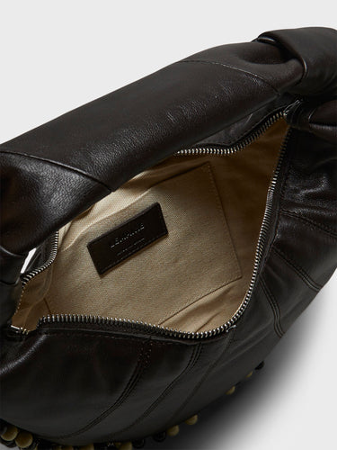 Lemaire - Mini Fortune Bag with Beads in Dark Chocolate