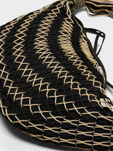 Lemaire - Croissant Filt Bag in Chevron Light Beige and Black