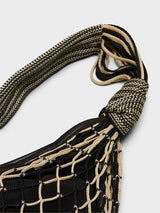 Lemaire - Croissant Filt Bag in Chevron Light Beige and Black