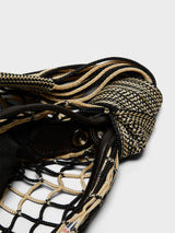 Lemaire - Croissant Filt Bag in Chevron Light Beige and Black