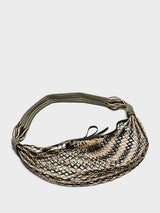 Lemaire - Croissant Filt Bag in Chevron Light Beige and Black