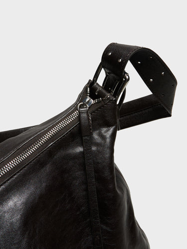 Lemaire - Belted Hobo Bag in Dark Chocolate