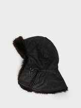 Lemaire - Reversible Shearling Chapka in Onyx