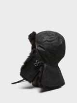Lemaire - Reversible Shearling Chapka in Onyx