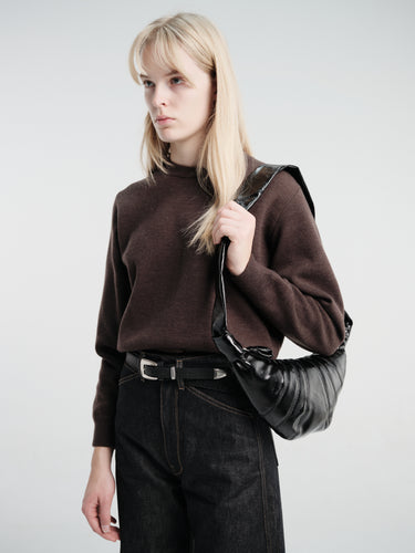 Lemaire - Small Croissant Bag in Black