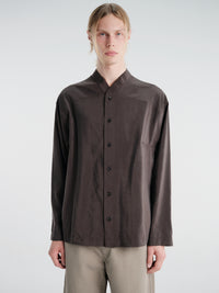 Lemaire - V-Neck Shirt in Licorice