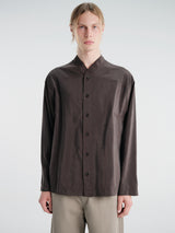 Lemaire - V-Neck Shirt in Licorice