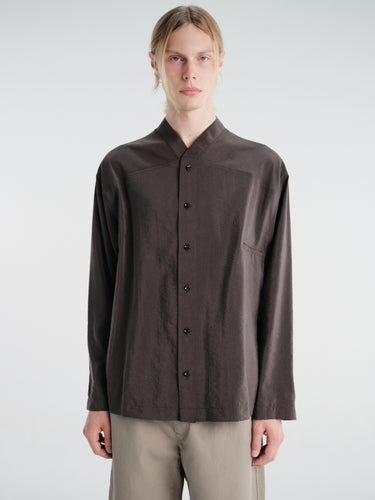 Lemaire - V-Neck Shirt in Licorice