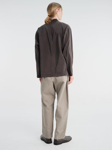 Lemaire - V-Neck Shirt in Licorice