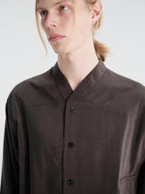 Lemaire - V-Neck Shirt in Licorice