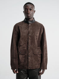 Lemaire - Welder Suede Jacket in Ganache