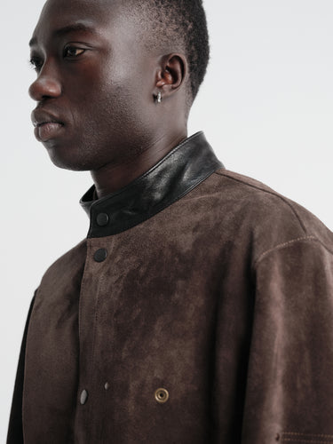 Lemaire - Welder Suede Jacket in Ganache