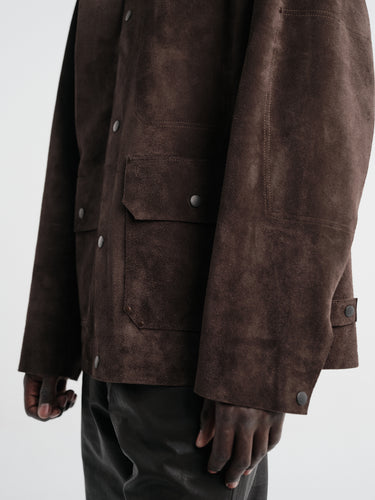 Lemaire - Welder Suede Jacket in Ganache