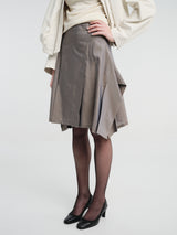 Lemaire - Pleated Skirt in Tonic Grey