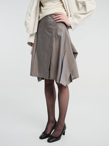Lemaire - Pleated Skirt in Tonic Grey