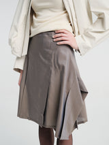 Lemaire - Pleated Skirt in Tonic Grey