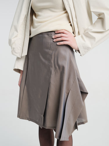 Lemaire - Pleated Skirt in Tonic Grey
