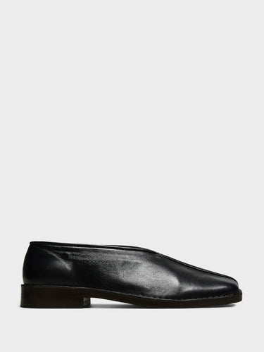 Lemaire - Flat Piped Slippers in Black