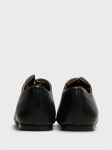 Lemaire - Souris Flat Classic Derbies in Black