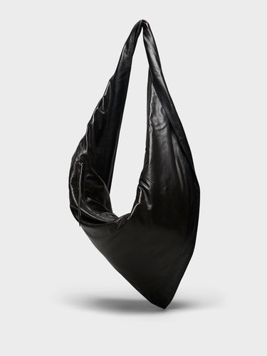 Lemaire - Scarf Bag in Black and Dark Chocolate
