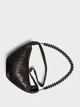 Lemaire - Pearls Medium Croissant Bag in Dark Chocolate