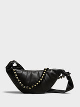 Lemaire - Pearls Medium Croissant Bag in Dark Chocolate