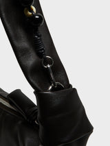 Lemaire - Pearls Medium Croissant Bag in Dark Chocolate