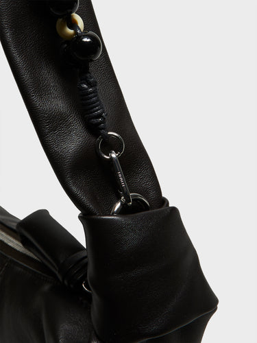 Lemaire - Pearls Medium Croissant Bag in Dark Chocolate
