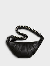 Lemaire - Pearls Medium Croissant Bag in Dark Chocolate