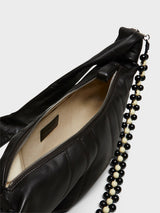 Lemaire - Pearls Medium Croissant Bag in Dark Chocolate