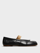 Maison Margiela - Tabi Flat Elastic Band Ballerina in Black and Nude