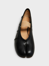 Maison Margiela - Tabi Flat Elastic Band Ballerina in Black and Nude