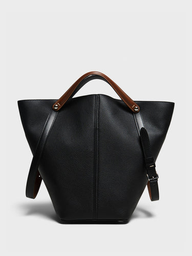 Maison Margiela - Dress-Age Medium Bag in Black and Chestnut