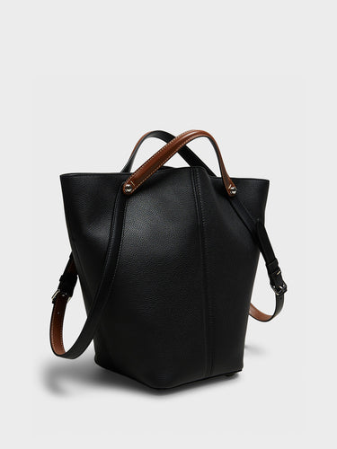 Maison Margiela - Dress-Age Medium Bag in Black and Chestnut