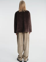 Meta Campania Collective - Ed Unlined Exaggerated Cotton Corduroy Drawstring Trousers in Taupe-Italian Wale Corduory Cotton