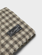 mfpen - Wool Scarf in Grey Double Faced Check