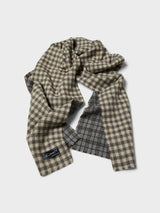 mfpen - Wool Scarf in Grey Double Faced Check