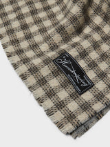 mfpen - Wool Scarf in Grey Double Faced Check