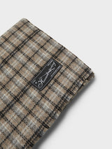 mfpen - Wool Scarf in Brown Double Faced Check