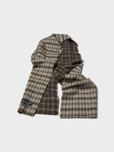 mfpen - Wool Scarf in Brown Double Faced Check