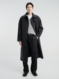 mfpen - Installation Coat in Dark Grey Recycled Wool