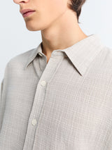mfpen - Vacation Shirt in Chalk Seersucker Check