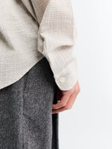 mfpen - Vacation Shirt in Chalk Seersucker Check