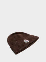 Moncler - Berretto Tricot Wool Beanie in Brown