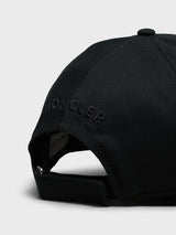 Moncler - Gabardine Baseball Cap in Black