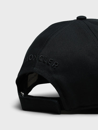 Moncler - Gabardine Baseball Cap in Black