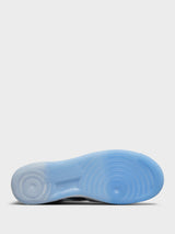 Nike - Air Force 1 Retro QS Sneakers in White, Pure Platinum and Univ Blue