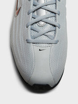 Nike - Shox Z Sneakers in Silver, Silver Black Metallic and Metallic Silver