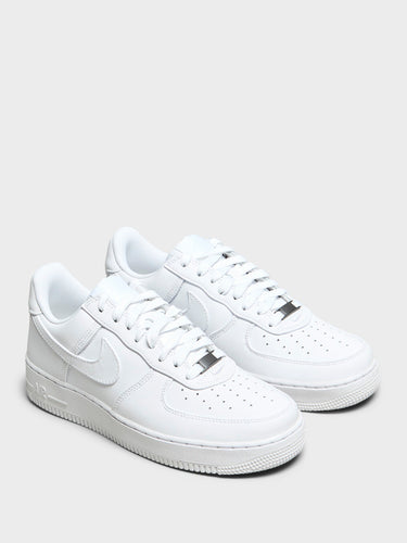 Nike - Air Force 1 Low Retro PRM Sneakers in White, White and Black